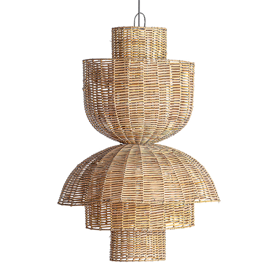 Lámpara de techo plissé rattan