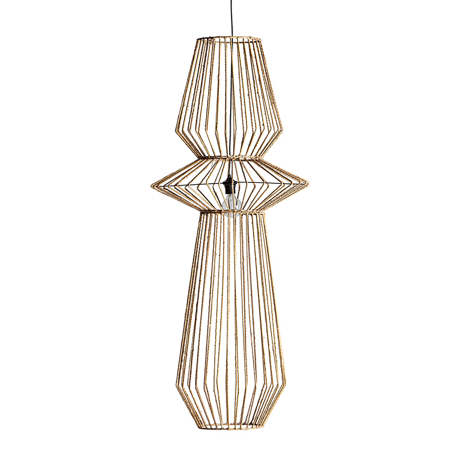 Lámpara de techo plissé rattan