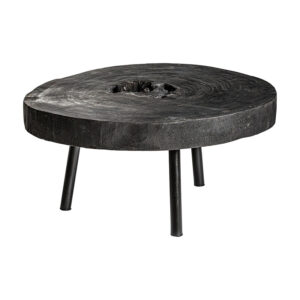 de estilo étnico. Fabricado en madera suar carbonizada.