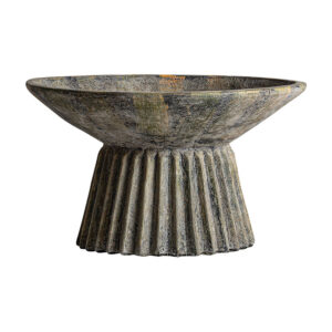 Macetero plissé stone de estilo art deco