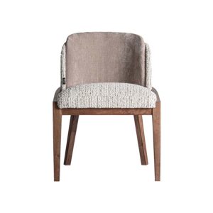 combinado con poliéster en color beige con acabado jaspeado y espuma en color blanco roto.