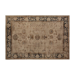 Alfombra anka de estilo clásico fabricado en viscosa en color tonos en marrón.