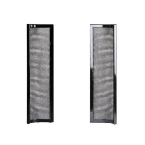 Cabezal j 2 merk de estilo art deco fabricado en madera de pino en color negro combinado con ratán. Compatible con: 29150.