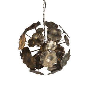 Lámpara de colgar en color oro viejo de estilo provenzal. Fabricado en hierro. Producto desmontable.