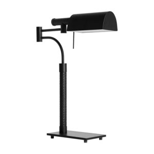 Lámpara de sobremesa straw en color negro de estilo contemporáneo. Fabricado en hierro. Producto desmontable.