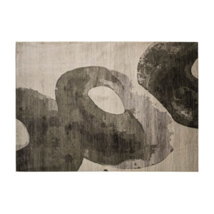 Alfombra dunia de estilo clásico fabricado en poliéster en color beige en color tonos en verde.