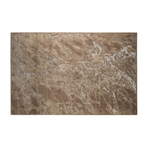 Alfombra jena de estilo clásico fabricado en viscosa en color tonos en marrón.