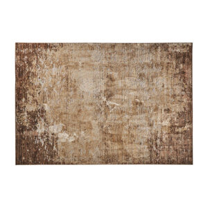 Alfombra tanit de estilo colonial fabricado en viscosa en color tonos en marrón combinado con poliéster.