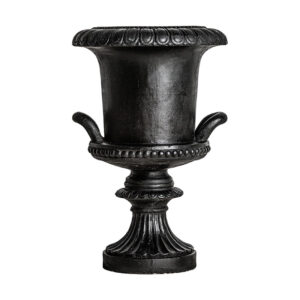 Ánfora rodas de estilo provenzal fabricado en cerámica en color negro.