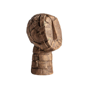 Busto jam de estilo contemporáneo fabricado en resina en color marrón.