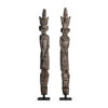 Escultura pie j 2 en color natural envejecido de estilo étnico. Fabricado en madera tropical.