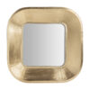 Espejo cuadrado zug de estilo art deco fabricado en latón en color oro combinado con espejo.