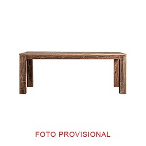Mesa comedor backlyn de estilo nórdico fabricado en madera recuperada en color marrón. Producto desmontable.