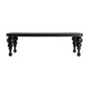 Mesa comedor zeniva de estilo contemporáneo fabricado en madera de mango en color negro combinado con acero. Producto desmontable.