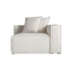 Módulo sofá esquinero derecha virolle de estilo colonial fabricado en lino en color blanco con acabado liso combinado con algodón y espuma. Producto desenfundable. Compatible con: 36089.