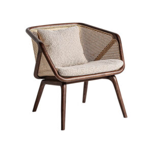 Sillón anholt de estilo art deco fabricado en madera de fresno en color tonos en marrón. Producto desenfundable.