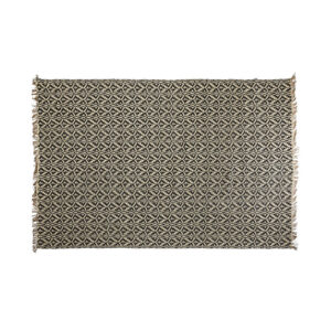 Alfombra Ghanima de estilo colonial fabricado en yute en color beige con acabado teñido.