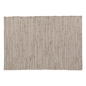 Alfombra Tsure de estilo clásico fabricado en lana en color beige combinado con algodón.