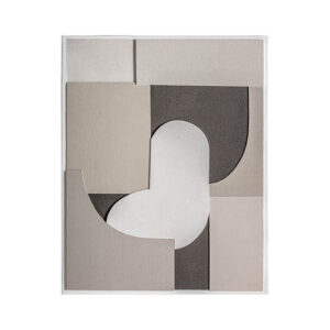 Cuadro delahe en color tonos claros de estilo contemporáneo. Fabricado en madera de pino combinado con lienzo.