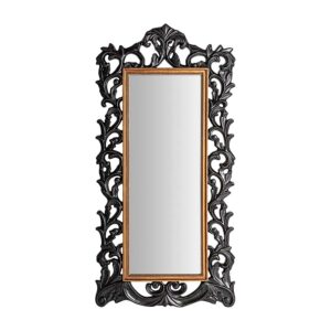 Espejo Gaveaux de estilo clásico fabricado en resina en color negro combinado con espejo.