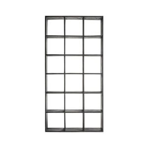 Estanteria bayereut de estilo art deco fabricado en madera de mango en color negro.