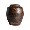 Jarrón clark de estilo colonial fabricado en cerámica en color tonos en marrón.