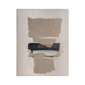 Lienzo danso en color tonos en marrón artesanal de estilo contemporáneo. Fabricado en lienzo combinado con madera de pino.