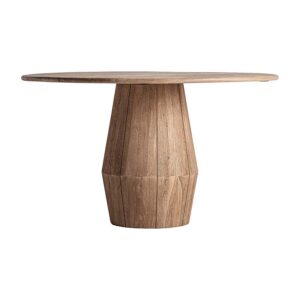 Mesa comedor jacquard de estilo contemporáneo. Fabricado en madera de mango en color marrón claro.