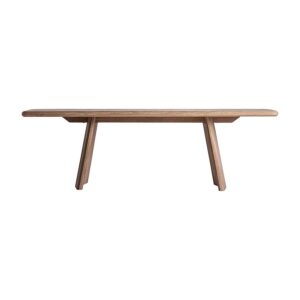 Mesa comedor Lendine de estilo contemporáneo fabricado en madera de mango en color marrón. Producto desmontable.