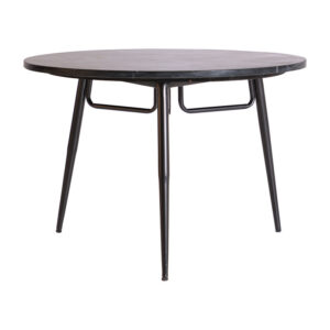 Mesa de centro Bardi de estilo contemporáneo fabricado en hierro en color negra combinado con mármol y madera dm.