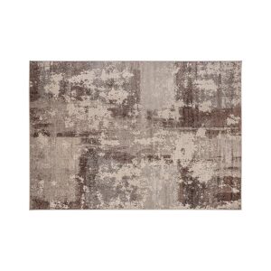 Alfombra Kalea de estilo clásico fabricado en viscosa en color tonos en marrón combinado con poliéster.