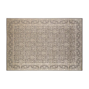 Alfombra lisa de estilo clásico fabricado en viscosa en color beige en color gris.