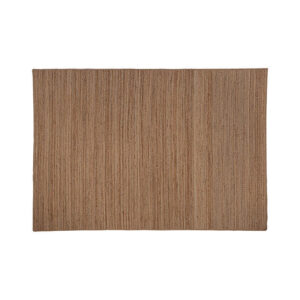 Alfombra nalah de estilo boho fabricado en yute en color tonos en marrón combinado con algodón.