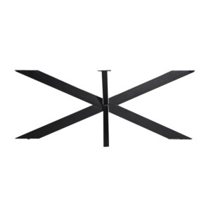 Base de mesa viborg de estilo contemporáneo fabricado en hierro en color negro. Producto desmontable.