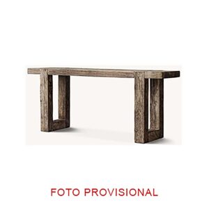 Consola Losse de estilo clásico fabricado en madera recuperada en color marrón.