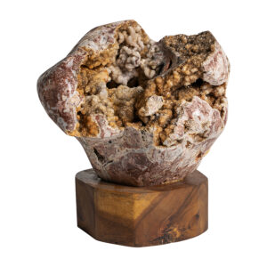 Figura decorativa de estilo nórdico fabricado en cristal en color tonos en marrón.