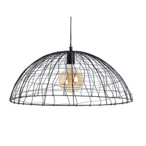 Lámpara de colgar de estilo contemporáneo fabricado en latón en color negro.