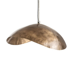 Lámpara de colgar de estilo art deco fabricado en hierro en color oro.