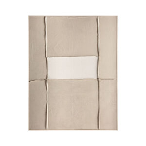 Lienzo cory en color tonos en marrón artesanal de estilo contemporáneo. Fabricado en lienzo combinado con madera de pino.