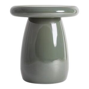 Mesa auxiliar Meres de estilo contemporáneo fabricado en madera dm en color verde con acabado brillo.