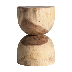 Mesa auxiliar rimini de estilo contemporáneo fabricado en madera suar en color marrón.