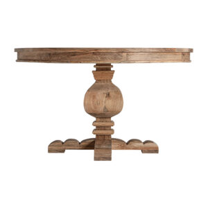 Mesa comedor kehrig de estilo colonial fabricado en madera de mango en color marrón. Producto desmontable.