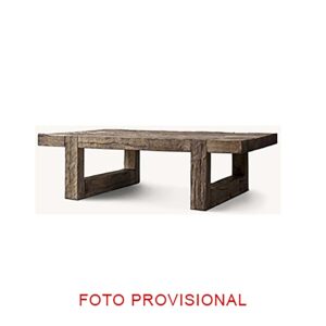 Mesa de centro Losse de estilo clásico fabricado en madera recuperada en color marrón.