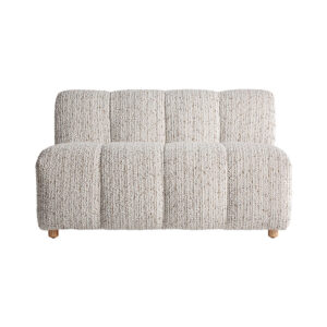 Módulo sofá central boubiers de estilo contemporáneo fabricado en madera de pino en color marrón claro con acabado natural combinado con poliéster en color gris y espuma. Compatible con: 34680.