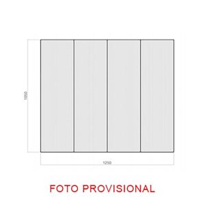 Módulo sofá reposapiés Dortan de estilo contemporáneo fabricado en poliéster en color gris combinado con espuma y madera. Compatible con: 37252 37253 37254 .