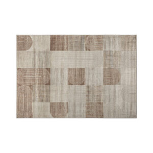 Alfombra chaniya de estilo clásico fabricado en viscosa en color tonos en marrón.