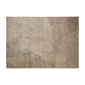 Alfombra delia de estilo clásico fabricado en poliéster en color beige en color verde.