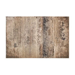 Alfombra Dunixe de estilo colonial fabricado en viscosa en color gris combinado con poliéster.