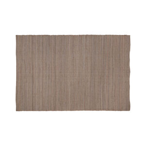 Alfombra zalika de estilo boho fabricado en yute en color tonos en marrón combinado con algodón.