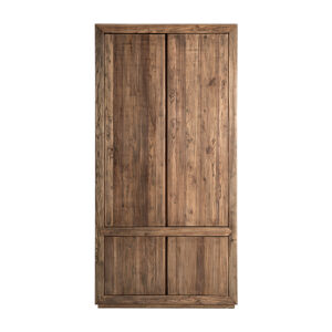 Armario Norvik de estilo contemporáneo fabricado en madera de olmo en color marrón.